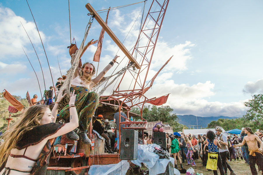 Travel Woman on Swing at Lucidity